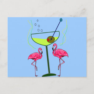 Tropical Flamingo Art Geschenke Postkarte