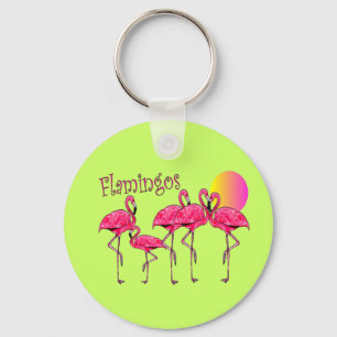Tropical Flamingo Art Gifts Schlüsselanhänger