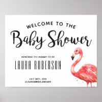 Tropical Flamingo Baby Dusche Begrüßungszeichen
