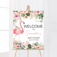 Tropical Flamingo Baby Dusche Empfang