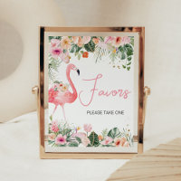 Tropical Flamingo Baby Shower Favoriten
