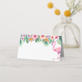 Tropical Flamingo Baby Shower Platzkarten - Leere