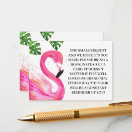Tropical Flamingo Bird Books for Baby Request Begleitkarte