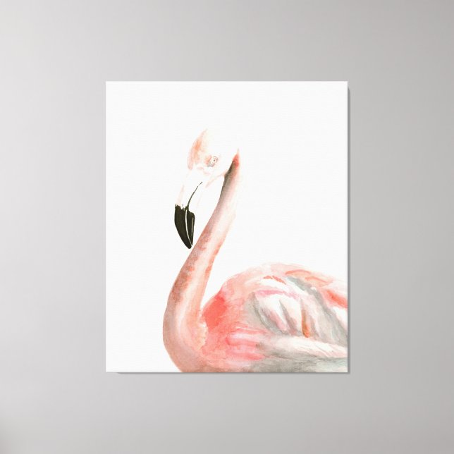 Tropical Flamingo Bird Leinwanddruck (Vorderseite)