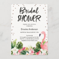 Tropical Flamingo Bridal Dusche Einladung