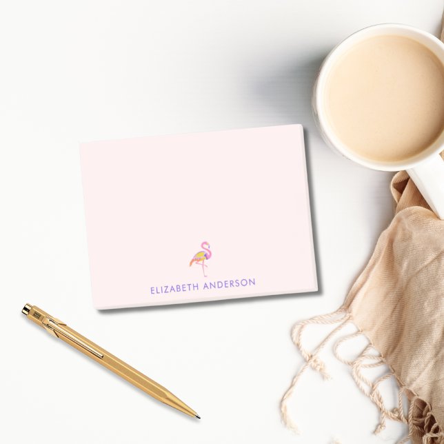 Tropical Flamingo Bright Neon Personalisiert Post-it Klebezettel (Tropical Flamingo Bright Neon Personalized Post-it Notes
)