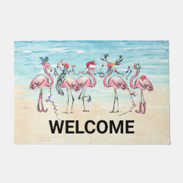 Tropical Flamingo Custom Door Mat Fußmatte