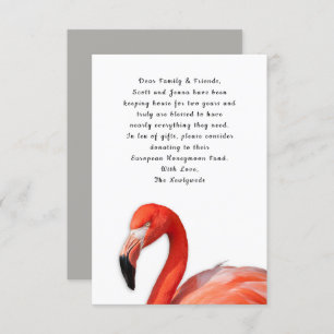 Tropical Flamingo Custom Wishing Well Cards Einladung