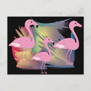 Tropical Flamingo Geschenke Postkarte