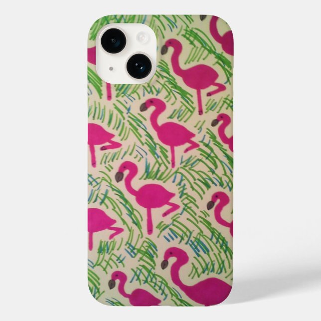 Tropical Flamingo iPhone Case (Rückseite)