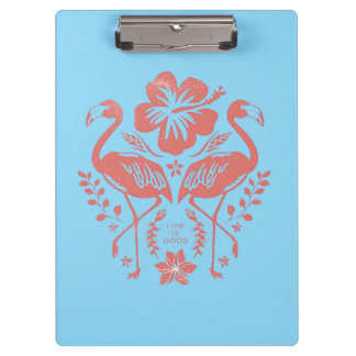 Tropical Flamingo Klemmbrett