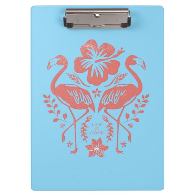 Tropical Flamingo Klemmbrett (Vorderseite)