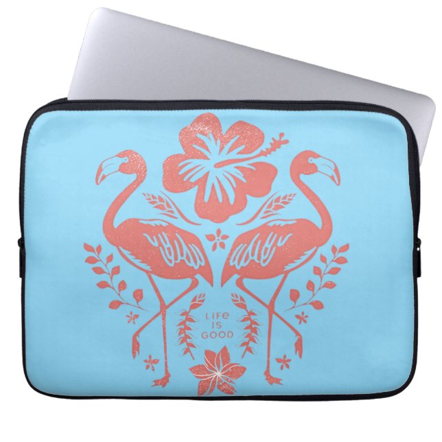 Tropical Flamingo Laptopschutzhülle (Vorderseite)