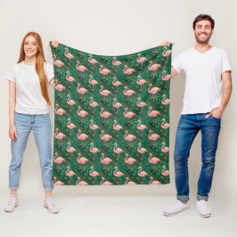 Tropical Flamingo Pattern Fleecedecke