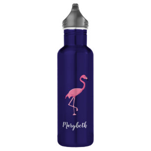 "Tropical Flamingo" Personalisiert Matte Blue Edelstahlflasche
