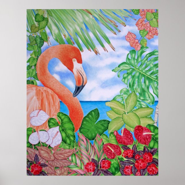 Tropical Flamingo Poster (Vorne)