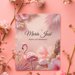 Tropical Flamingo Quinceañera, Brauch Karte