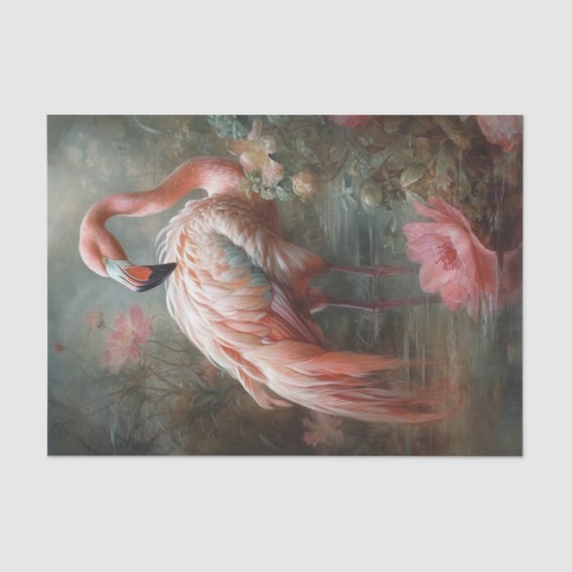 Tropical Flamingo Seidenpapier (Vorderseite)