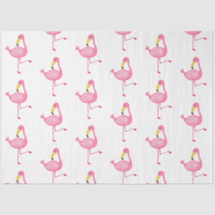 Tropical Flamingo-Serie Design 7 Seidenpapier