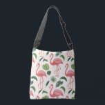 Tropical Flamingo Tote Tragetaschen Mit Langen Trägern<br><div class="desc">Make summer your constant companion! Greet your day with a touch of tropical charm with this trendy shoulder bag featuring a pink flamingo and green leaf print. Designed to be your perfect companion for shopping and outings, this bag is practical, comfortable, lightweight, and durable enough to withstand everyday use. Shine...</div>
