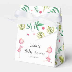 Tropical Flamingo Twins Baby Dusche Personalisiert Geschenkschachtel