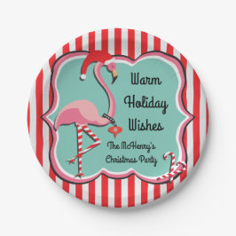 Tropical Flamingo Weihnachts-Party Teller