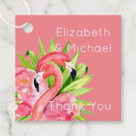 Tropical Flamingos Gefallen Packaging Tags Pink Geschenkanhänger