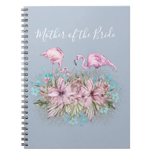 Tropical Flamingos Wedding Notizblock
