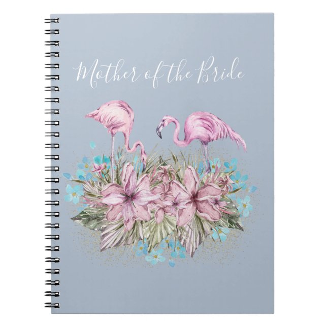 Tropical Flamingos Wedding Notizblock (Vorderseite)