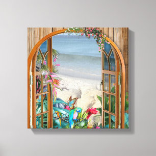 Tropical Flora Paradise Beach Landschaft Canvas Pr Leinwanddruck