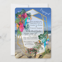 Tropical Flora Paradise Beach Landschaft Einladung