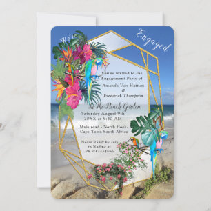 Tropical Flora Paradise Beach Landschaft Einladung