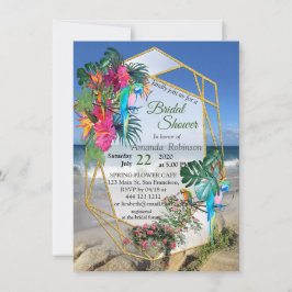 Tropical Flora Paradise Beach Landschaft Einladung