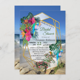 Tropical Flora Paradise Beach Landschaft Einladung