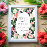 Tropical Floral Advisor und Wünsche Unterschrift