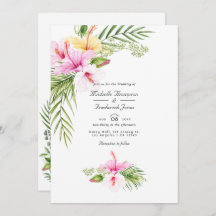Tropical Floral Aloha QR Code UAWG Wedding