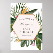 Tropical Floral Baby Dusche Empfang