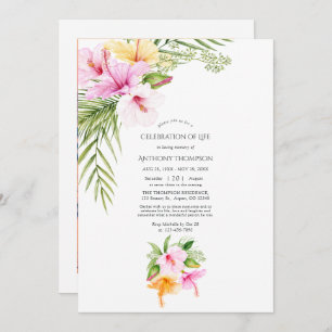 Tropical Floral Beach Feier des Lebens Einladung