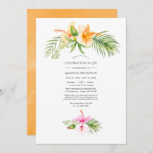 Tropical Floral Beach Feier des Lebens Einladung