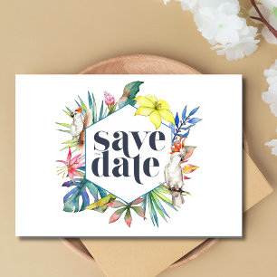 Tropical Floral Beach Hochzeit Save The Date