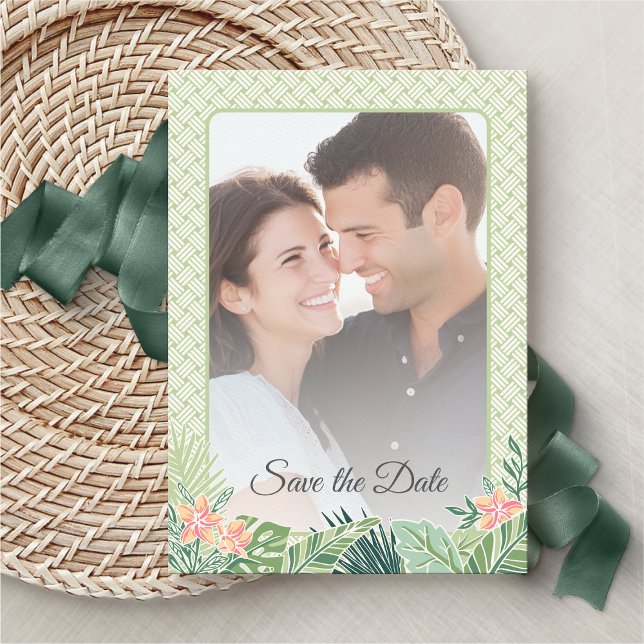 Tropical Floral Beach Hochzeit Save The Date (Von Creator hochgeladen)
