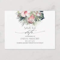 Tropical Floral Beach Hochzeit Save the Date