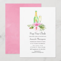 Tropical Floral Beach Pop Fizz Clink Brautparty