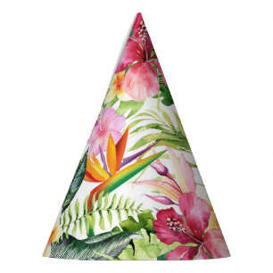 Tropical Floral Blume Wilde Jungle Geburtstagspart Partyhütchen