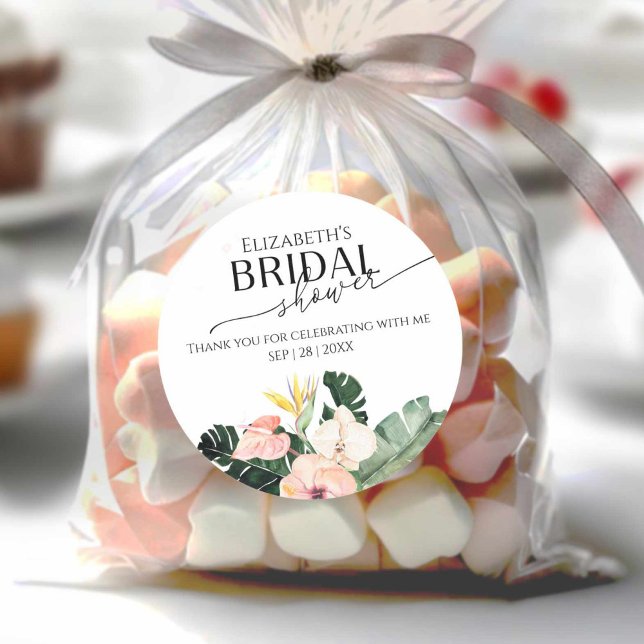 Tropical Floral Brautparty vielen Dank Sticker (Von Creator hochgeladen)