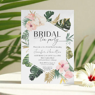 Tropical Floral Bridal Tee Party Brautparty Einladung
