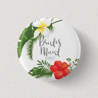 Tropical Floral Bridesmaids ID475 Button