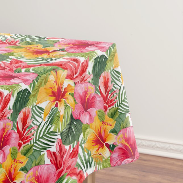 Tropical Floral Cotton Tableclout Tischdecke (Beispiel)