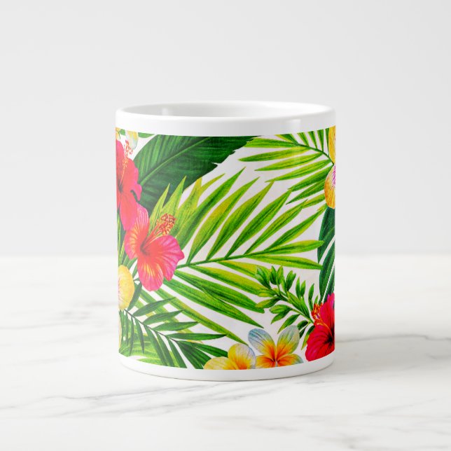 Tropical Floral Gift Jumbo-Tasse (Vorderseite)