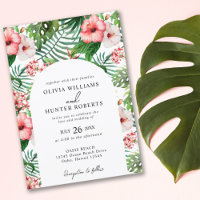 Tropical Floral Hibiskus Arch Wedding White